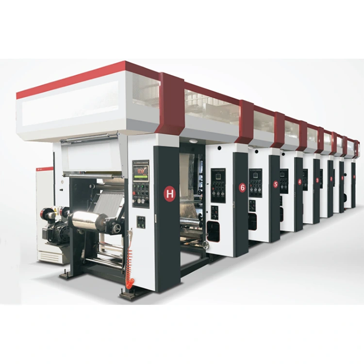 3-12 koloreko Rotograbatu automatikoko inprimaketa makina informatizatua Hiru bektore-motorra