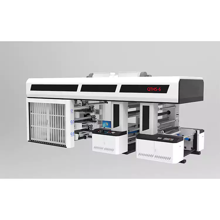 6 Kolore Servo Drive Gear Mota Erdiko Danbor Flexo Printng Makina Mahuka Mota