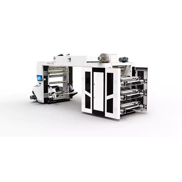 Abiadura handiko inprimagailu flexografikoa Kolore anitzeko plastikozko poltsen pila mota inprimatzeko makina