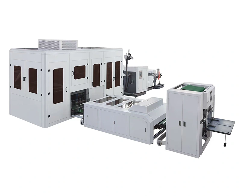 Ultrasoinuzko ehundu gabeko D-Cut eta Kutxa motako poltsak egiteko makina